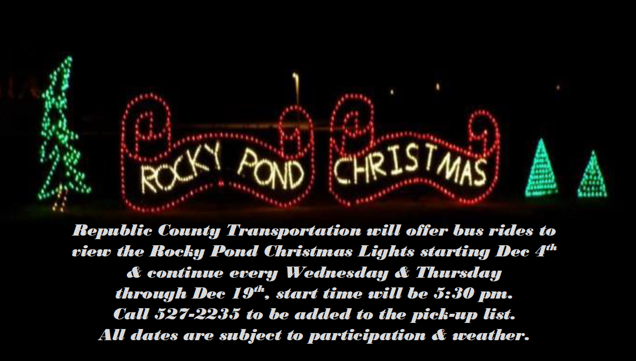 Rocky Pond Christmas 2024 Bus Rides